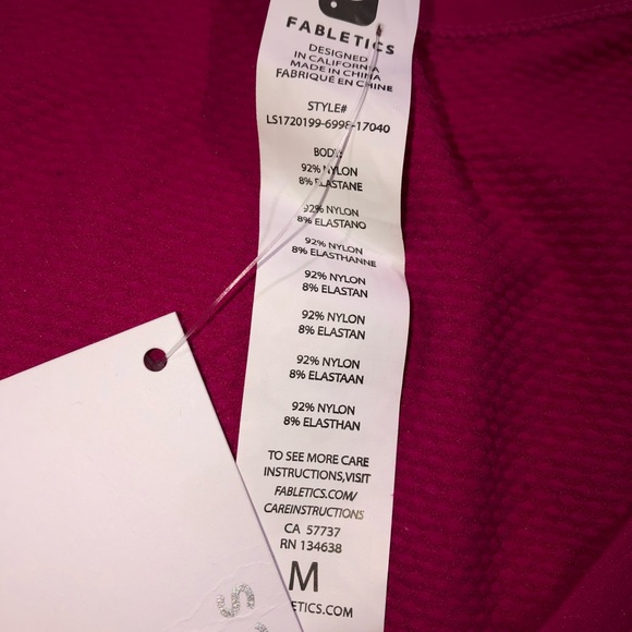 NWT Fabletics Delta L/S Top size Medium - Picture 5 of 8